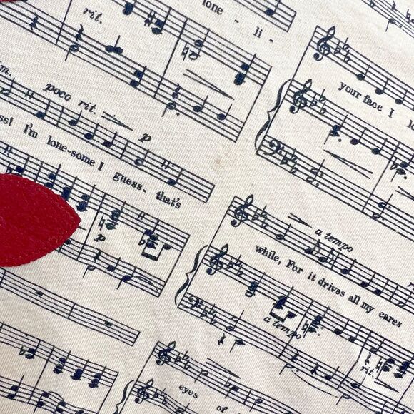 Effie’s Heart Symphony Dress Size S Music Notes Hearts Novelty Fit Flare Twee - Picture 8 of 10